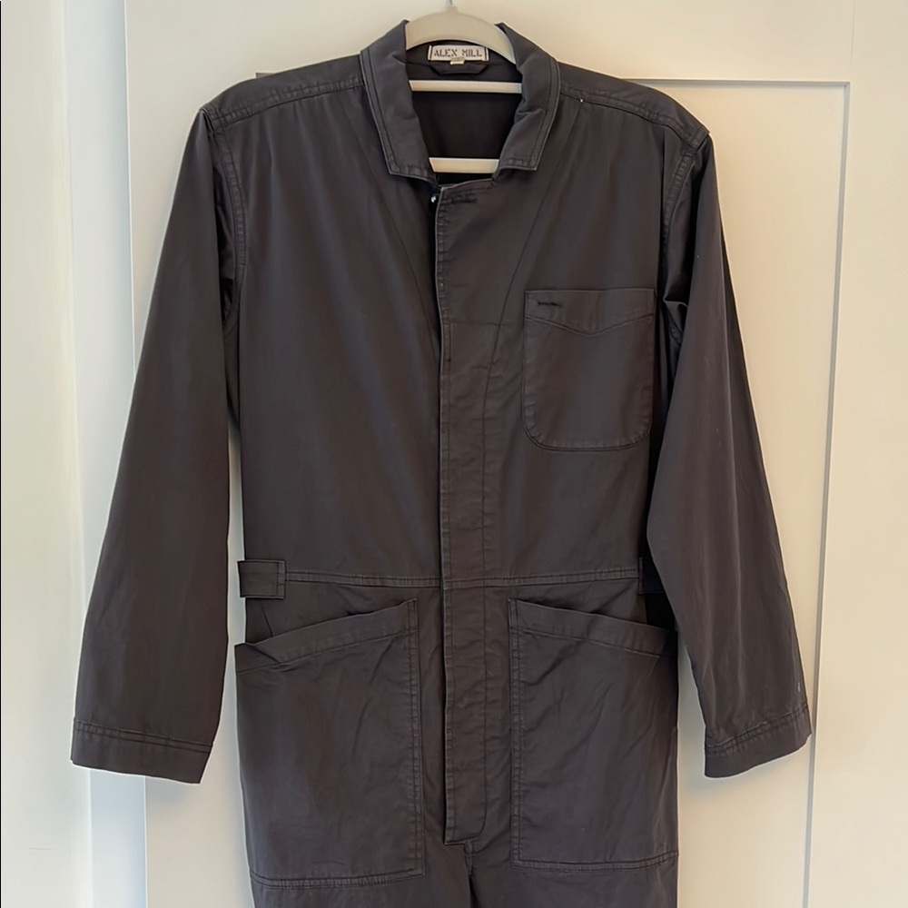 Alex Mill Standard Cotton Jumpsuit in Charcoal